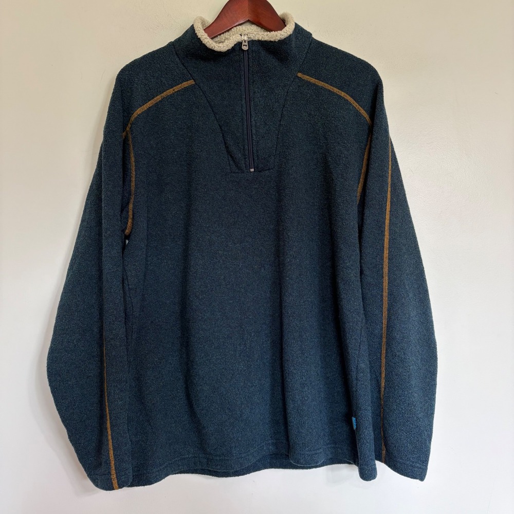 Kuhl‎ Interceptr 1/4 Zip Alfpaca Fleece Pullover Blue Mens Size XL
